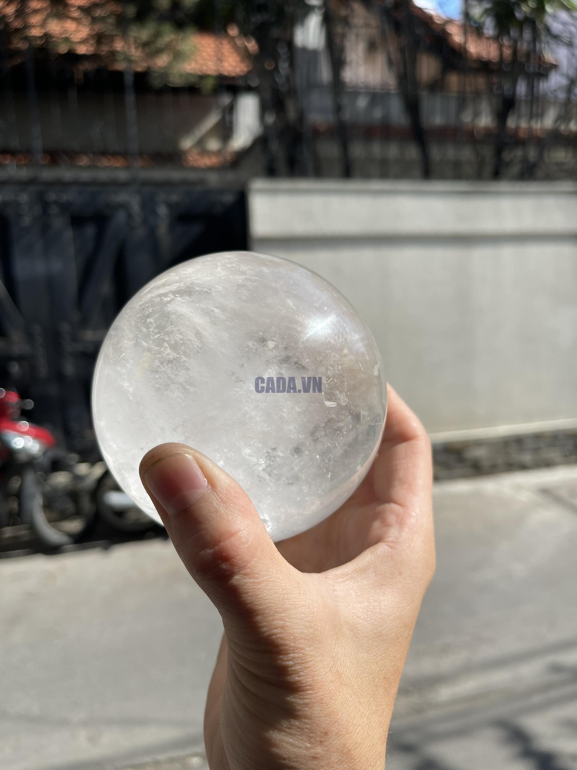 Bi cầu Thạch Anh Trắng – Clear Quartz Sphere (TAT17), KL: 1.164KG