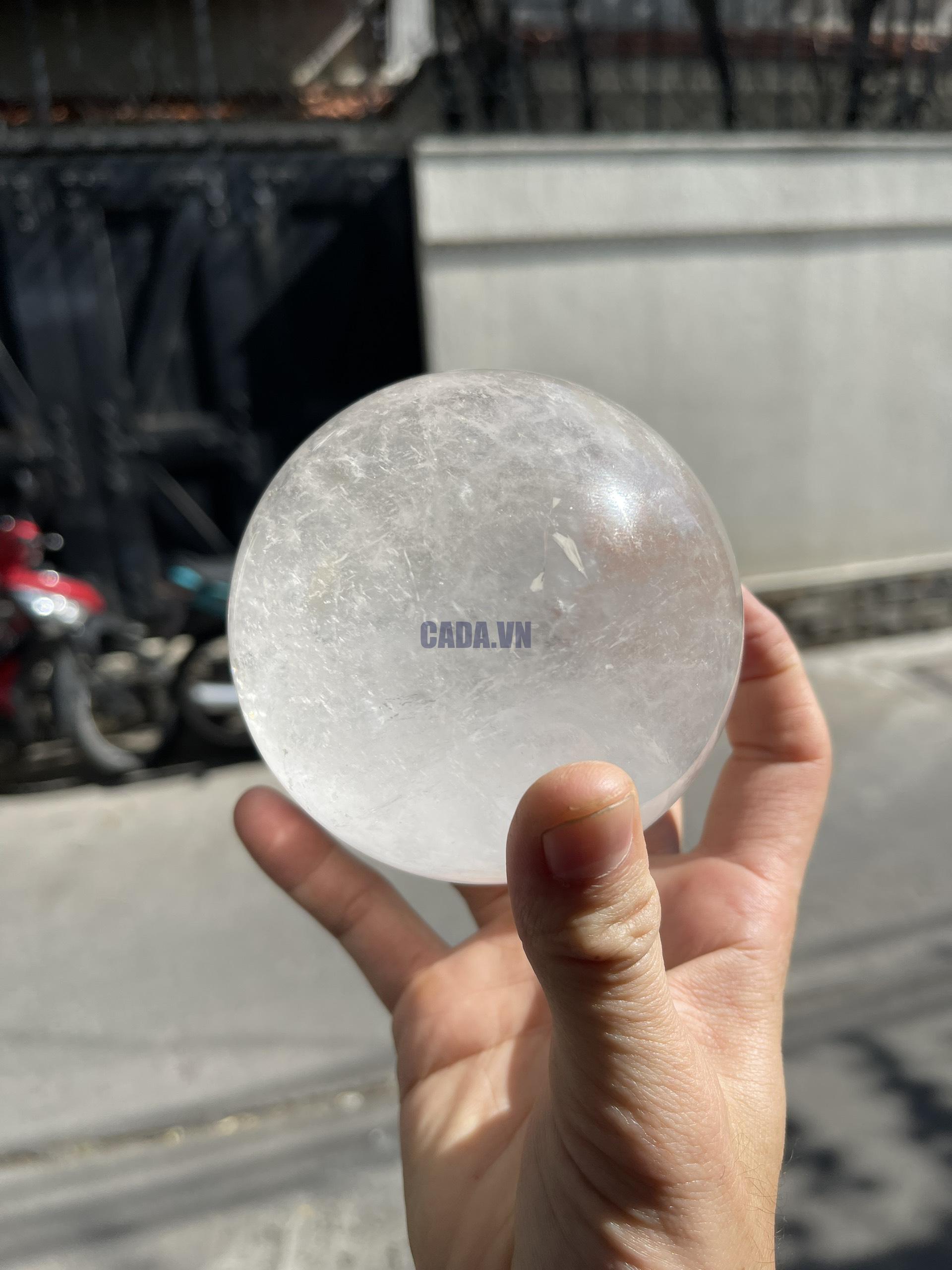 Bi cầu Thạch Anh Trắng – Clear Quartz Sphere (TAT17), KL: 1.164KG