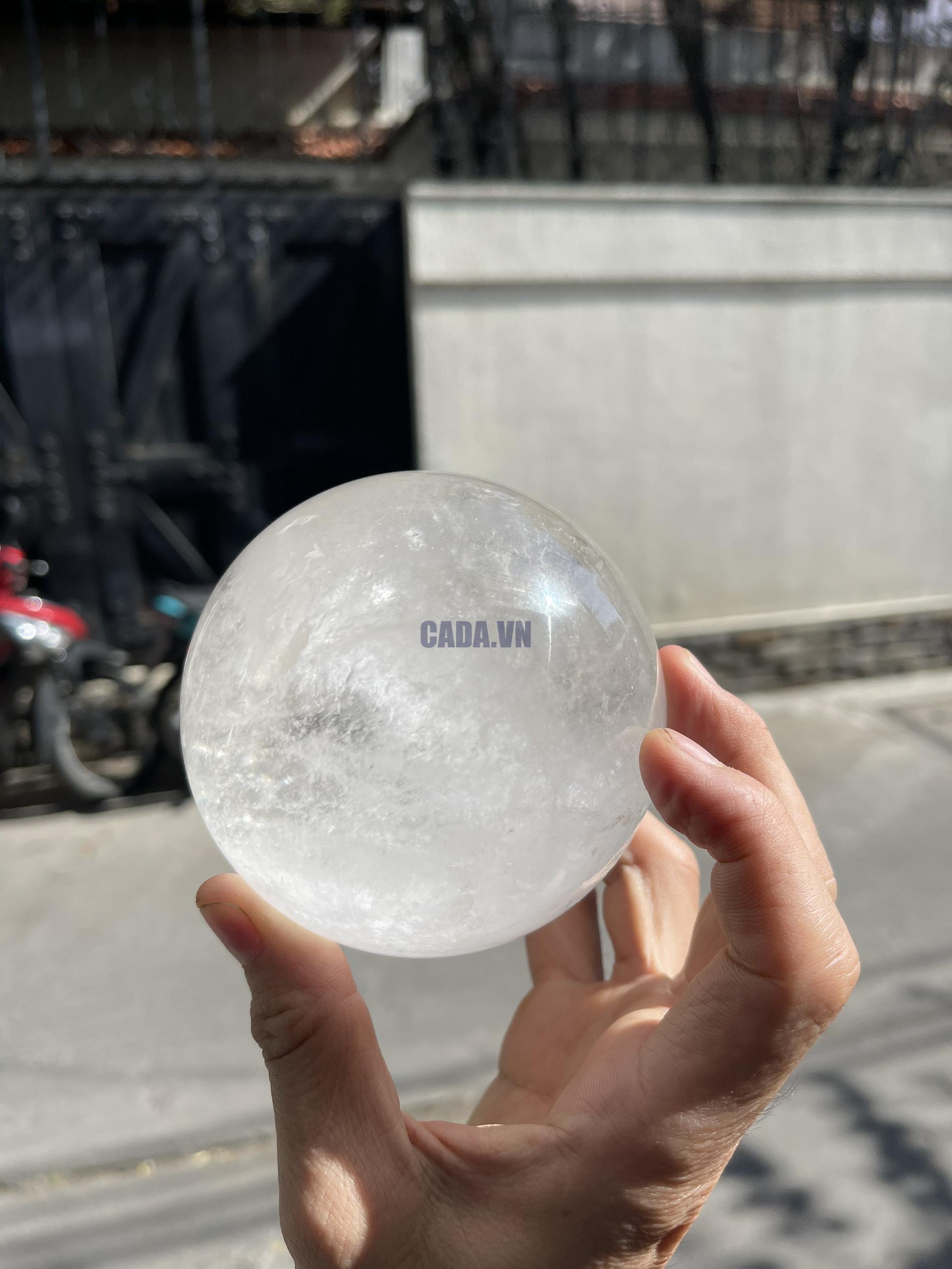 Bi cầu Thạch Anh Trắng – Clear Quartz Sphere (TAT17), KL: 1.164KG