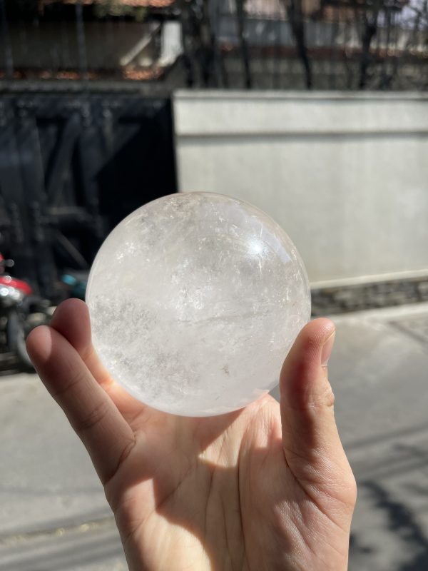 Bi cầu Thạch Anh Trắng – Clear Quartz Sphere (TAT17), KL: 1.164KG