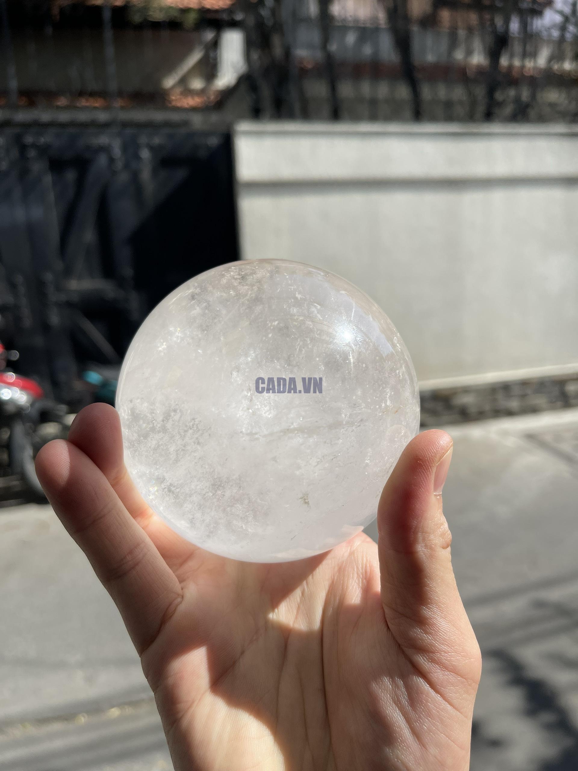 Bi cầu Thạch Anh Trắng – Clear Quartz Sphere (TAT17), KL: 1.164KG