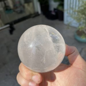 Bi cầu Thạch Anh Trắng – Clear Quartz Sphere (TAT20), KL: 0.626 KG