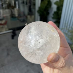 Bi cầu Thạch Anh Trắng – Clear Quartz Sphere (TAT20), KL: 0.626 KG
