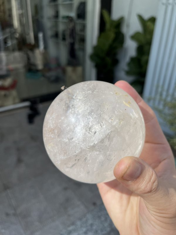 Bi cầu Thạch Anh Trắng – Clear Quartz Sphere (TAT20), KL: 0.626 KG