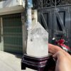 Trụ Thạch Anh Trắng trong có cầu vồng – Rainbow Clear Quartz Point, KL: 0.97 KG (TTT167)