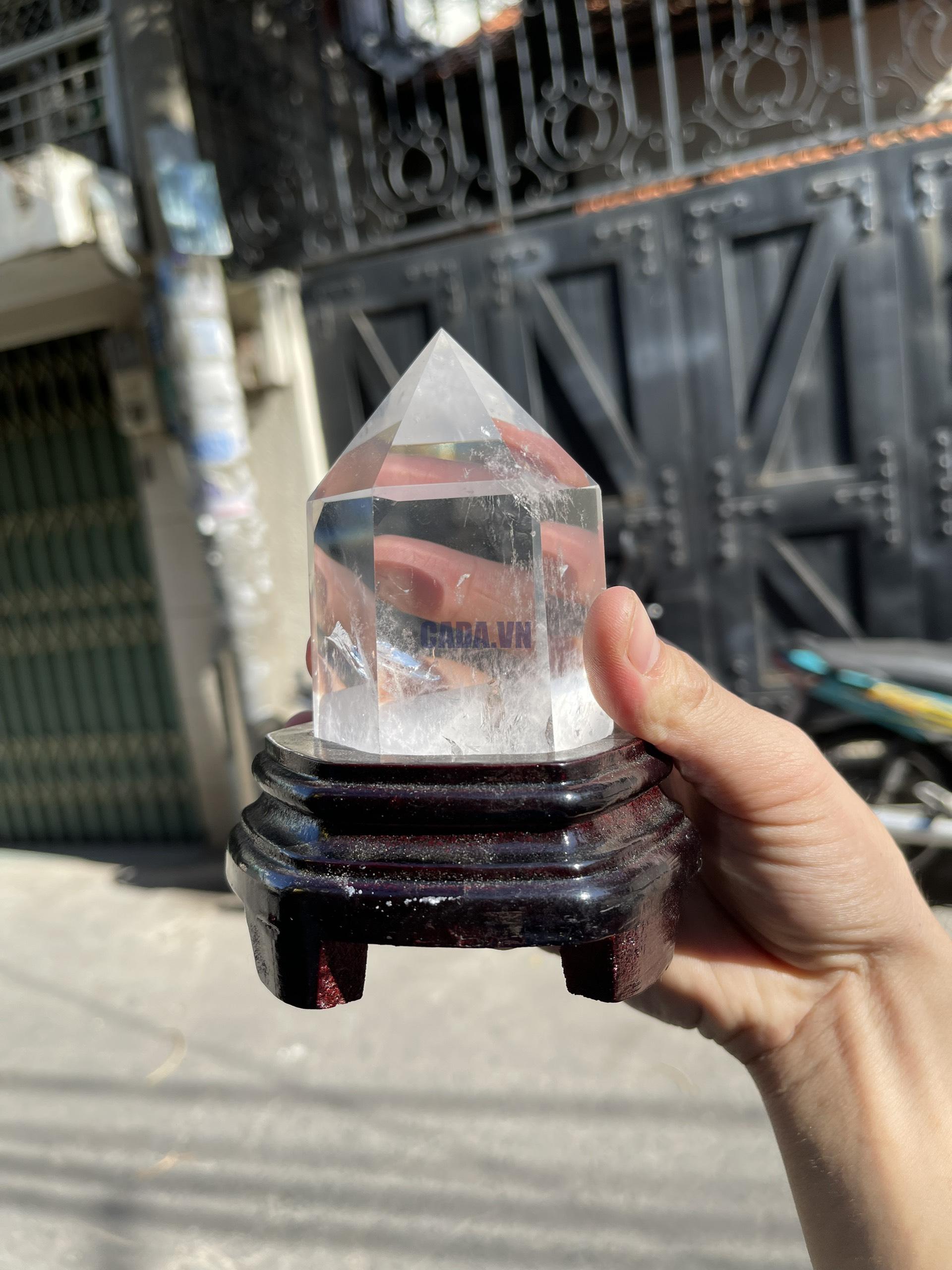 Trụ Thạch Anh Trắng trong – Clear Quartz Point, KL: 0.62 KG (TTT168)