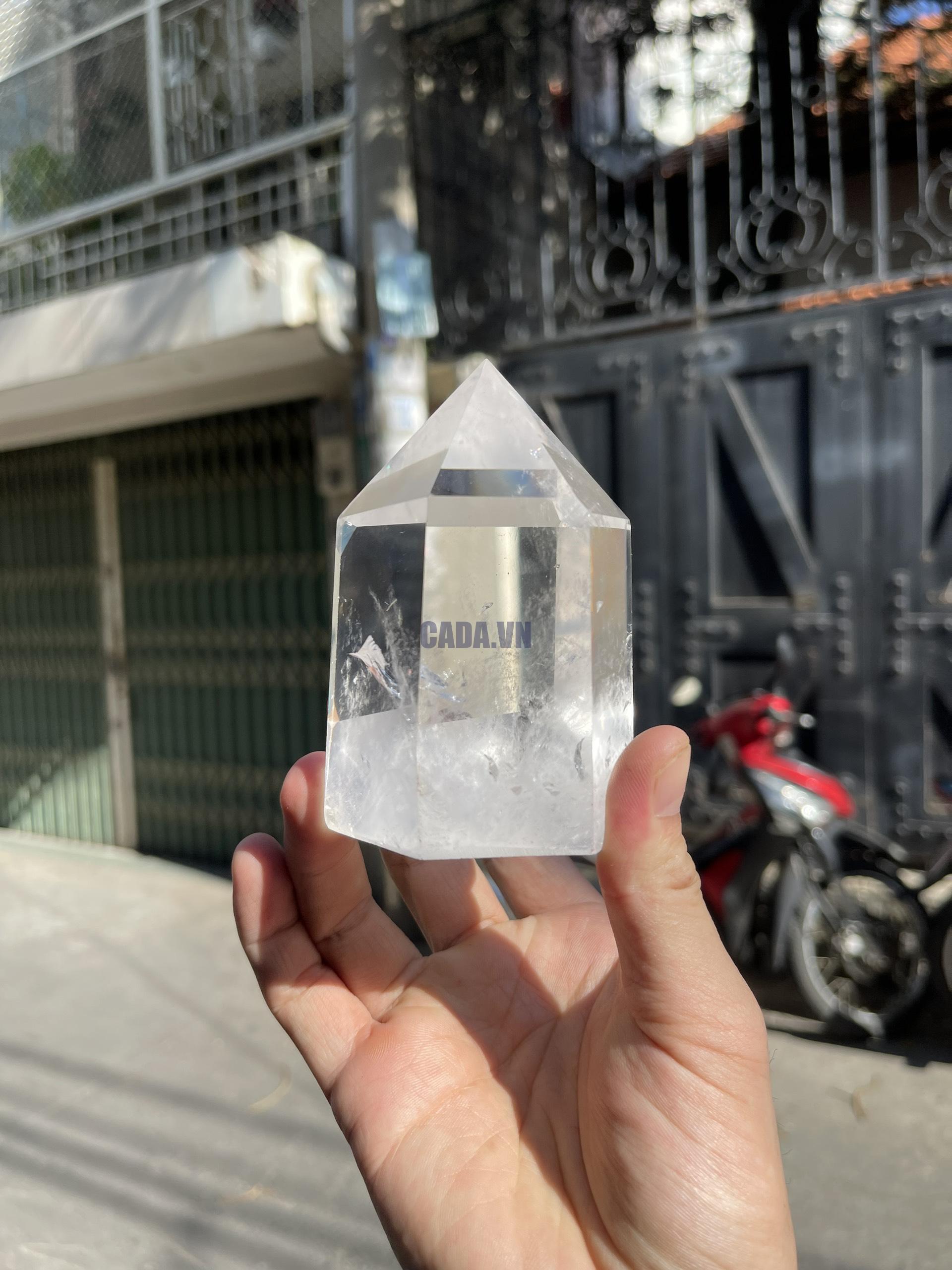 Trụ Thạch Anh Trắng trong – Clear Quartz Point, KL: 0.62 KG (TTT168)