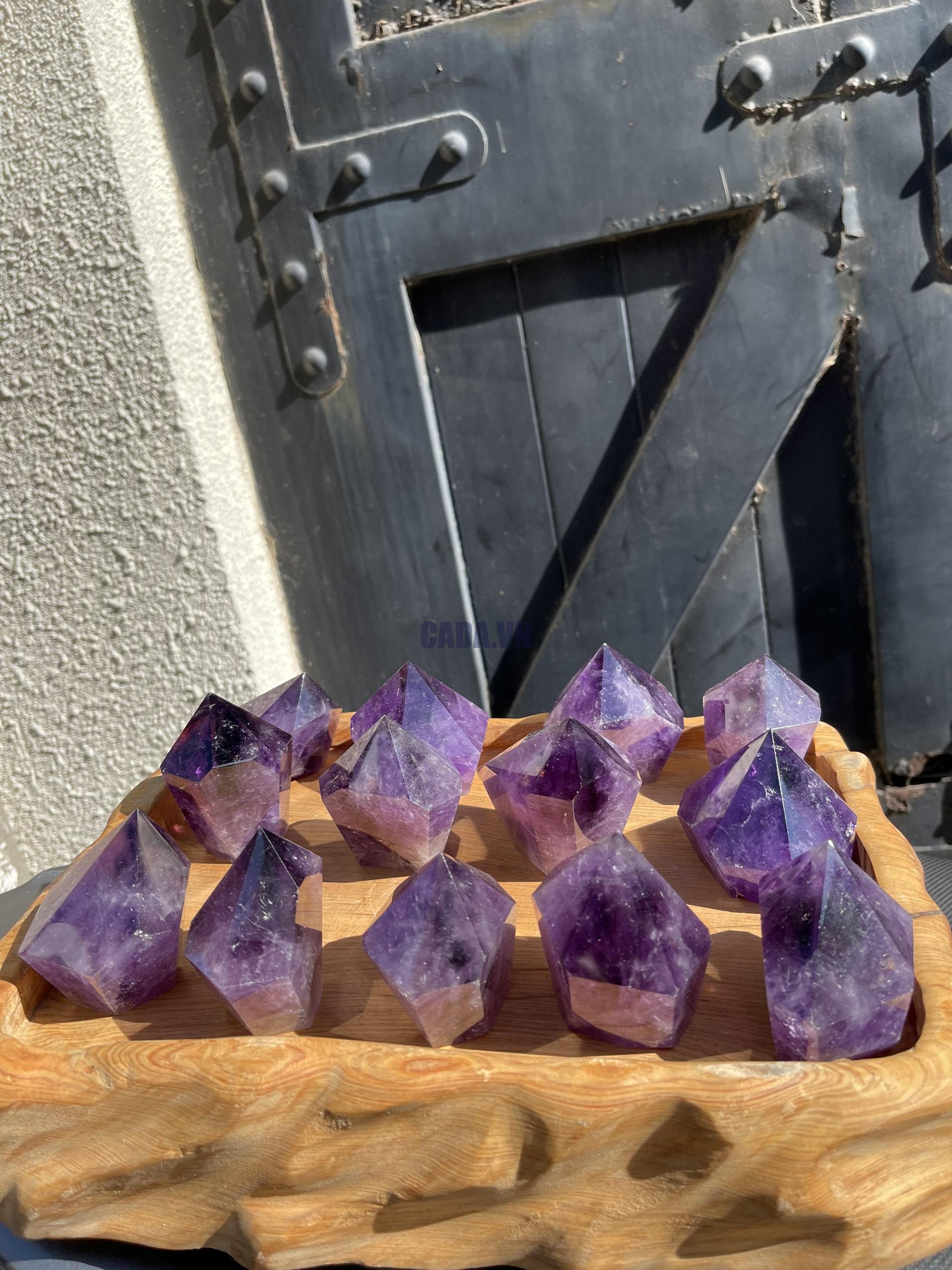 Chóp Thạch Anh Tím lục giác - Amethyst Hexagonal Point