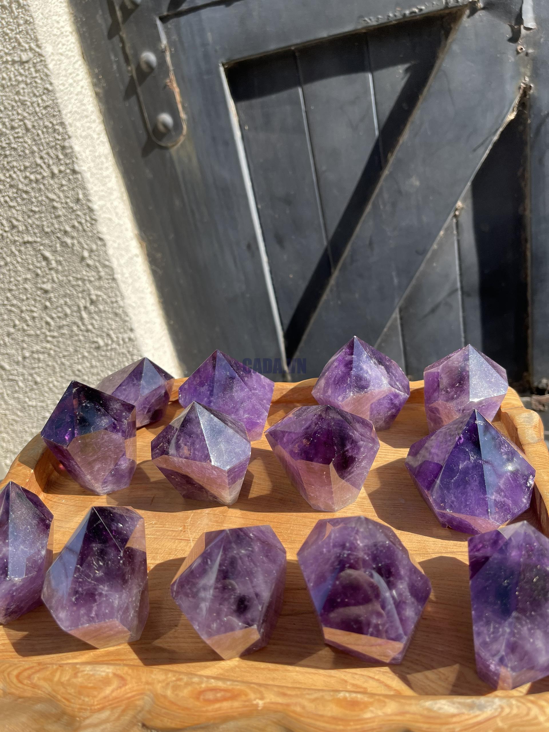 Chóp Thạch Anh Tím lục giác - Amethyst Hexagonal Point