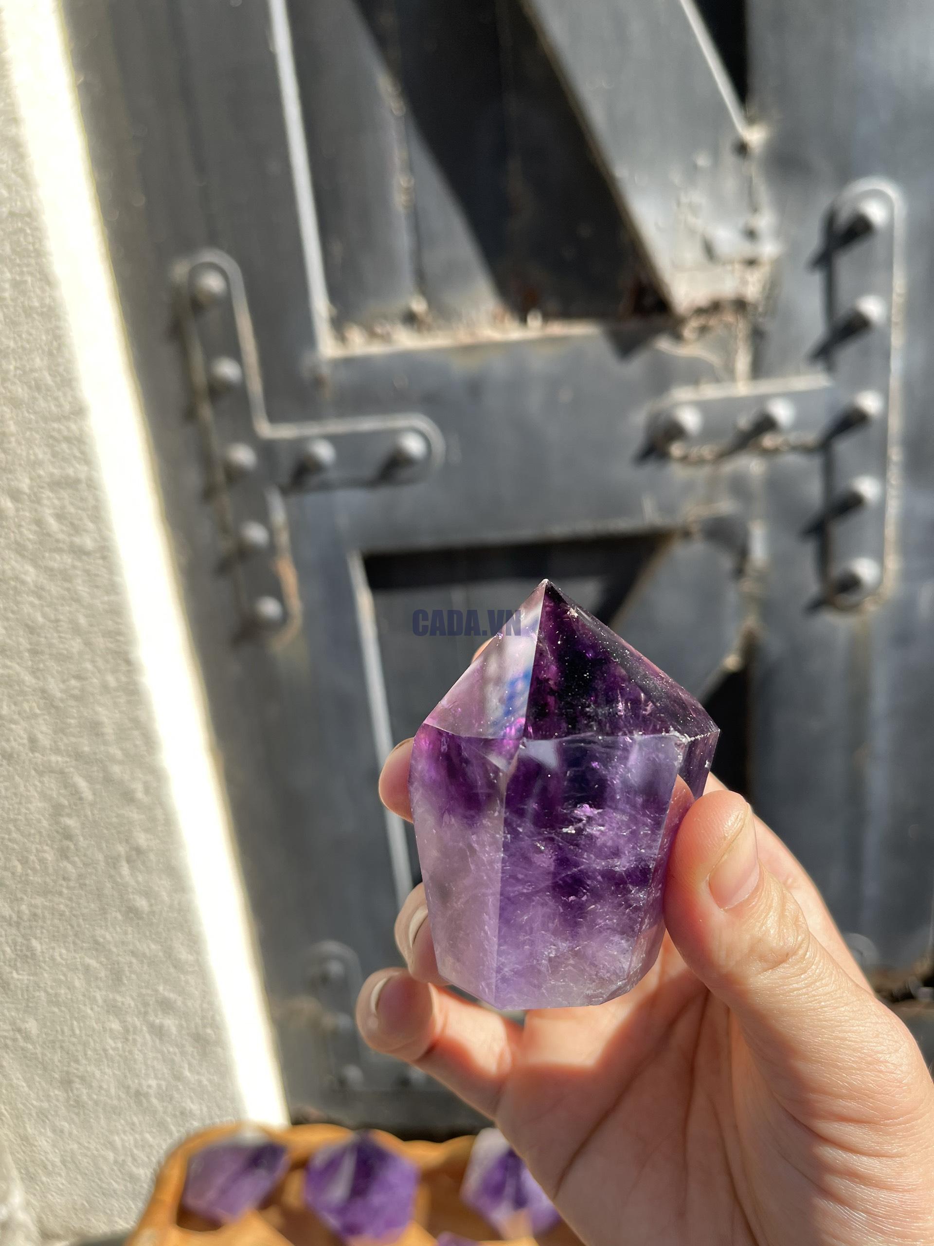 Chóp Thạch Anh Tím lục giác - Amethyst Hexagonal Point