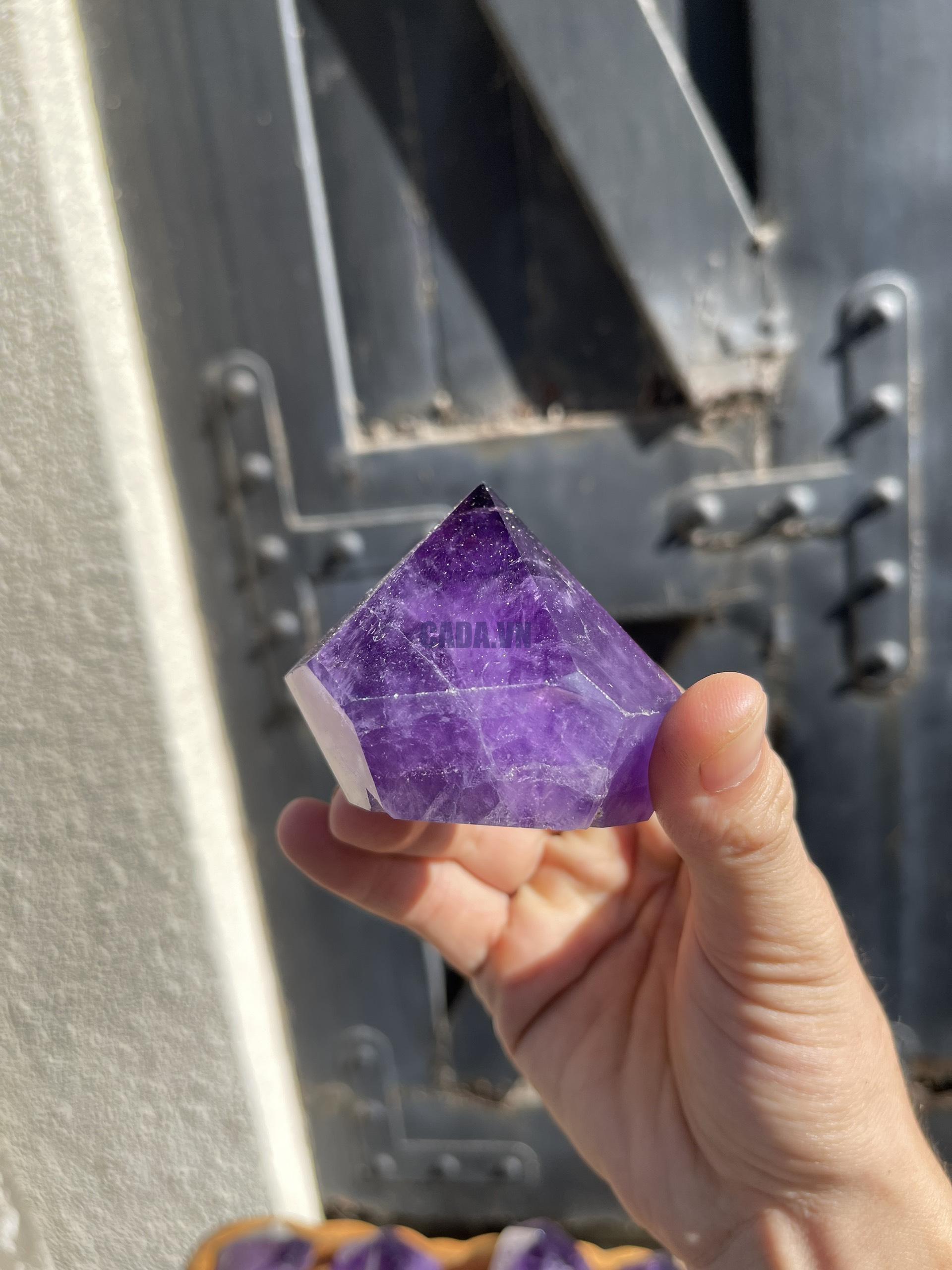 Chóp Thạch Anh Tím lục giác - Amethyst Hexagonal Point