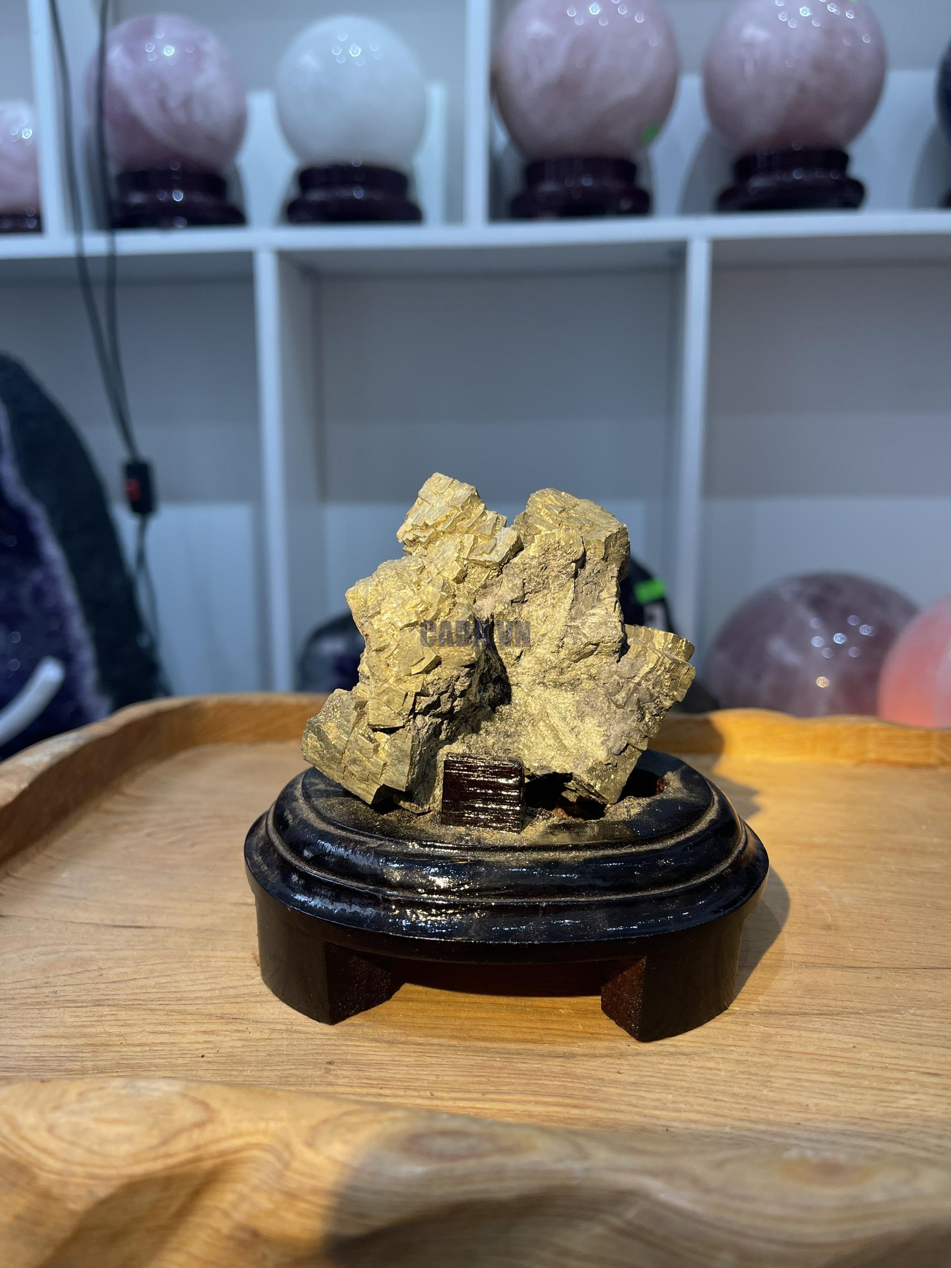 ĐÁ VÀNG GĂM – Pyrite, KT: C12xN9 CM (VG41)