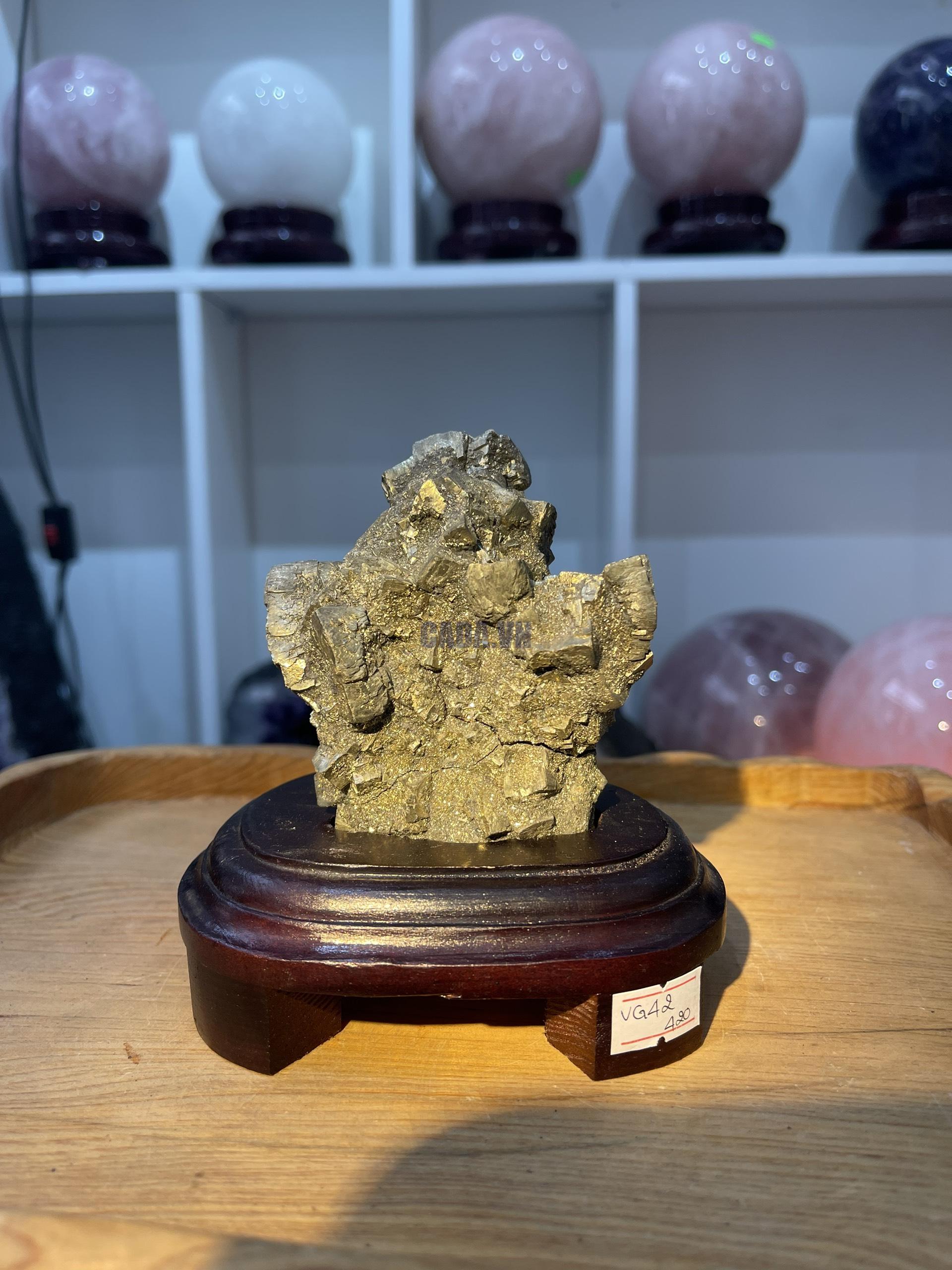 ĐÁ VÀNG GĂM – Pyrite, KT: C14xN8 CM (VG42)