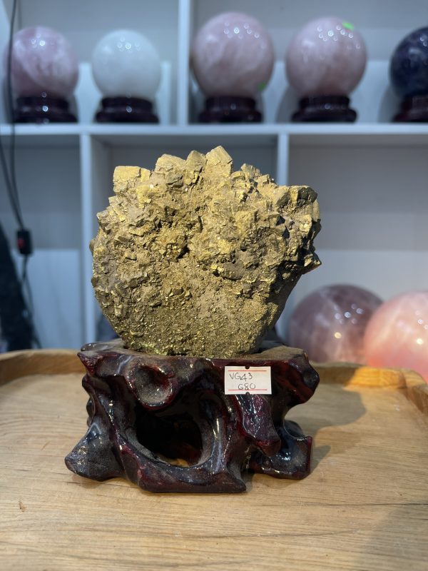 ĐÁ VÀNG GĂM – Pyrite, KT: C15xN11 CM (VG43)