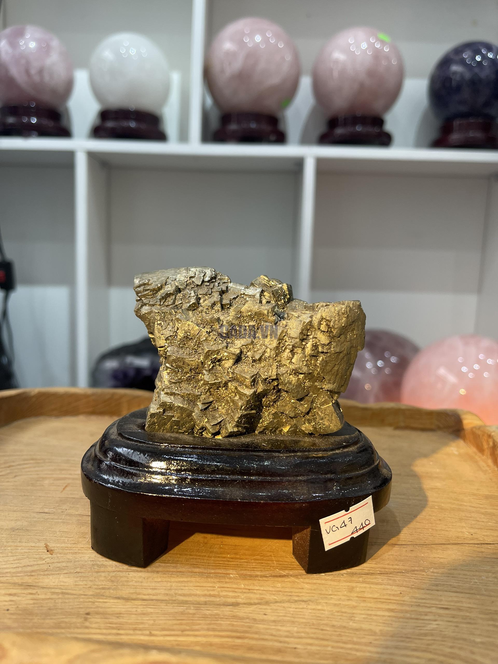 ĐÁ VÀNG GĂM – Pyrite, KT: C11xN10 CM (VG47)