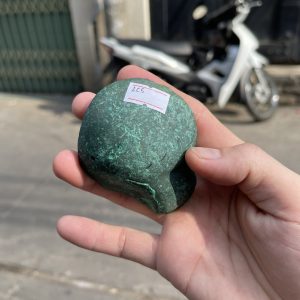 ĐÁ LÔNG CÔNG – ĐÁ KHỔNG TƯỚC – MALACHITE (LC5), KT: 8×6.5 CM; KL: 0.166KG