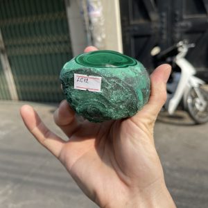 ĐÁ LÔNG CÔNG – ĐÁ KHỔNG TƯỚC – MALACHITE (LC12), KT: 7.5×7.2 CM; KL: 0.518KG