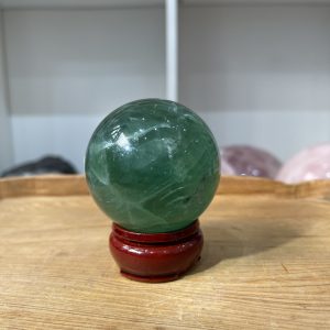 Bi cầu Fluorite Xanh - Green Fluorite Sphere (BX36), ĐK: 6 CM, KL: 0.37 KG