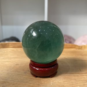Bi cầu Fluorite Xanh - Green Fluorite Sphere (BX35), ĐK: 6 CM, KL: 0.366 KG