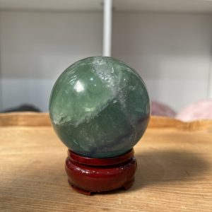 Bi cầu Fluorite Xanh - Green Fluorite Sphere (BX39), ĐK: 6 CM, KL: 0.365 KG