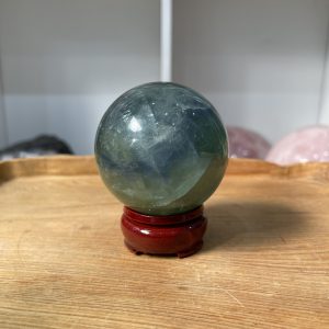 Bi cầu Fluorite Xanh - Green Fluorite Sphere (BX40), ĐK: 6.4 CM, KL: 0.444 KG