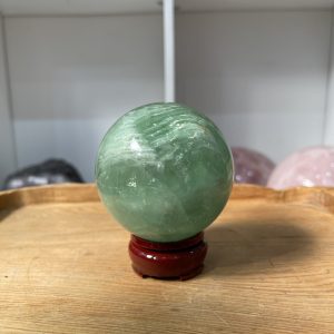 Bi cầu phong thủy Fluorite Xanh - Green Fluorite Sphere (BX26), ĐK: 7.4 CM, KL: 0,662 KG