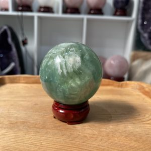 Bi cầu Fluorite Xanh - Green Fluorite Sphere (BX06), ĐK: 7 CM, KL: 0.565 KG