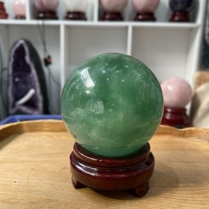 Bi cầu Fluorite Xanh - Green Fluorite Sphere (BX33), ĐK: 8.7 CM, KL: 1.09 KG