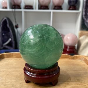 Bi cầu Fluorite Xanh - Green Fluorite Sphere (BX33), ĐK: 8.7 CM, KL: 1.09 KG