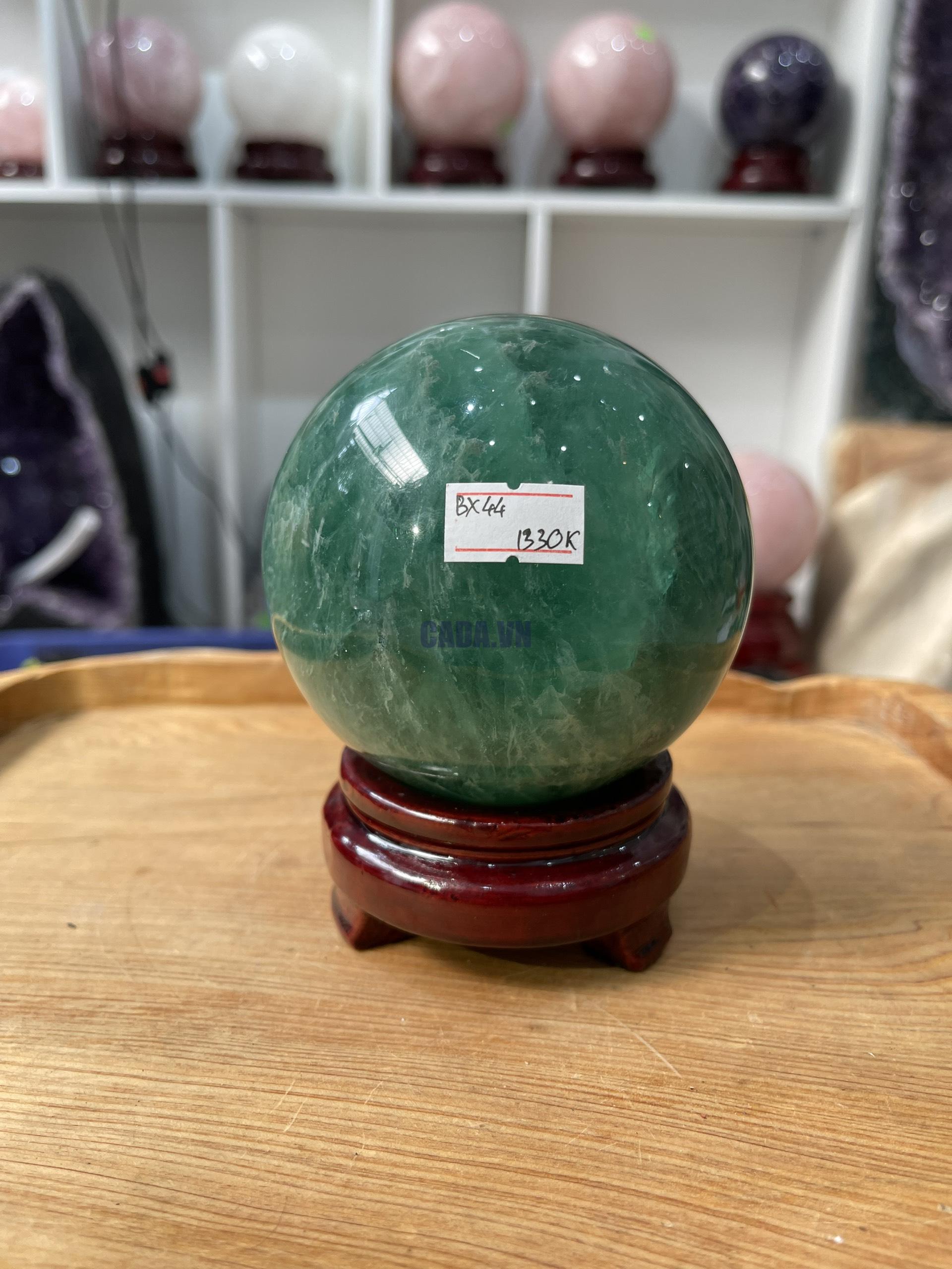 Bi cầu Fluorite Xanh - Green Fluorite Sphere (BX44), ĐK: 9.5 CM, KL: 1.328 KG