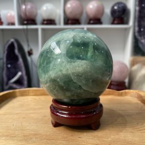 Bi cầu Fluorite Xanh - Green Fluorite Sphere (BX30), ĐK: 10.2 CM, KL: 1.778 KG