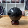 Bi cầu Thạch Anh Đen - Black Quartz Sphere (BĐE24), KL: 0.554 KG, ĐK: 7.3 CM