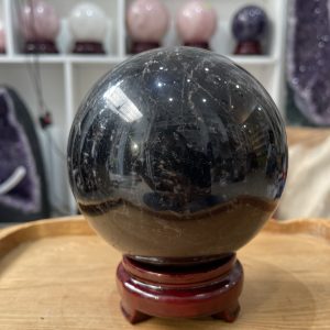 Bi cầu Thạch Anh Đen - Black Quartz Sphere (BĐE32), KL: 2,42 KG
