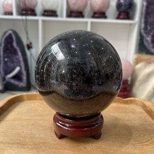 Bi cầu Thạch Anh Đen - Black Quartz Sphere (BĐE33), KL: 2.436 KG