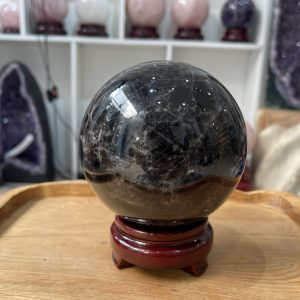 Bi cầu Thạch Anh Đen - Black Quartz Sphere (BĐE34), KL: 2.048 KG