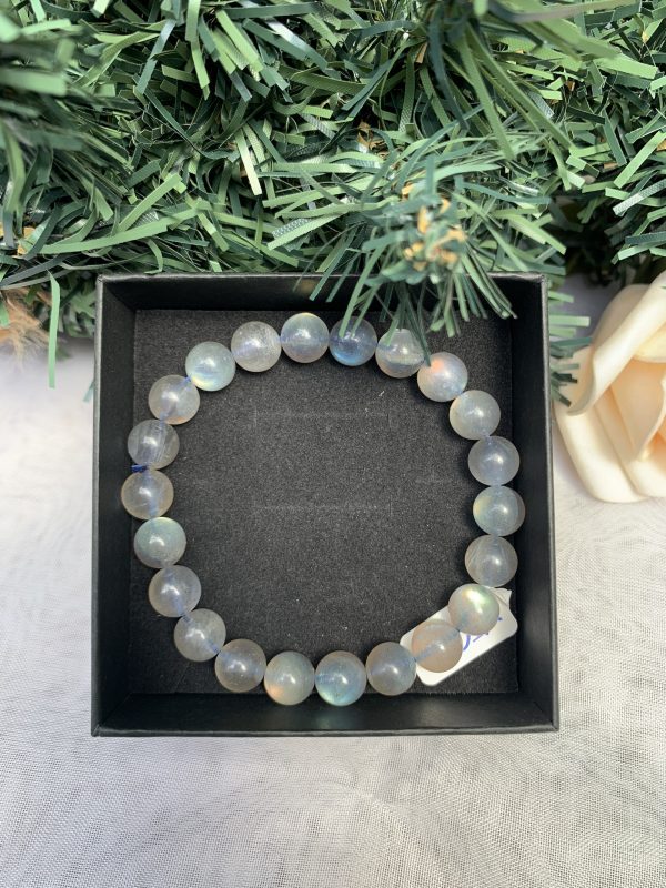Vòng tay đá Xà Cừ (Labradorite), hạt 8mm – loại vòng đơn