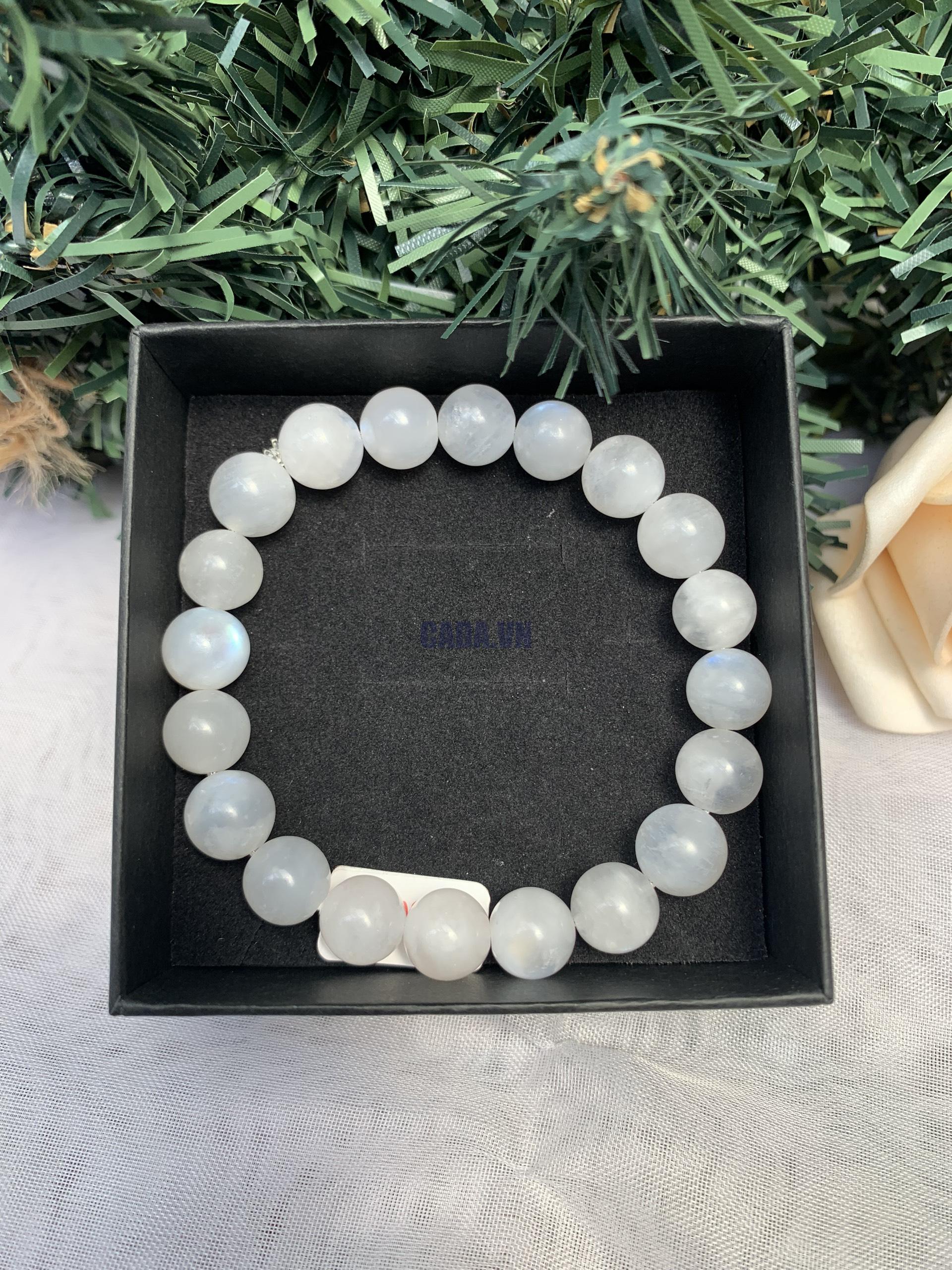 Vòng tay phong thủy đá Moonstone – Đá mặt trăng – size 8-10mm - Vòng đơn | CADA DECOR