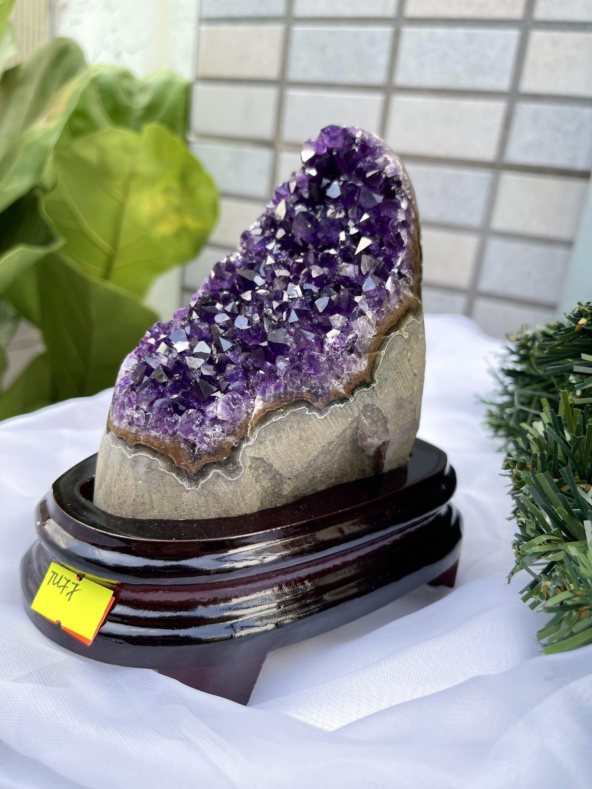 HỐC THẠCH ANH TÍM NHỎ – SMALL AMETHYST GEODE TU77