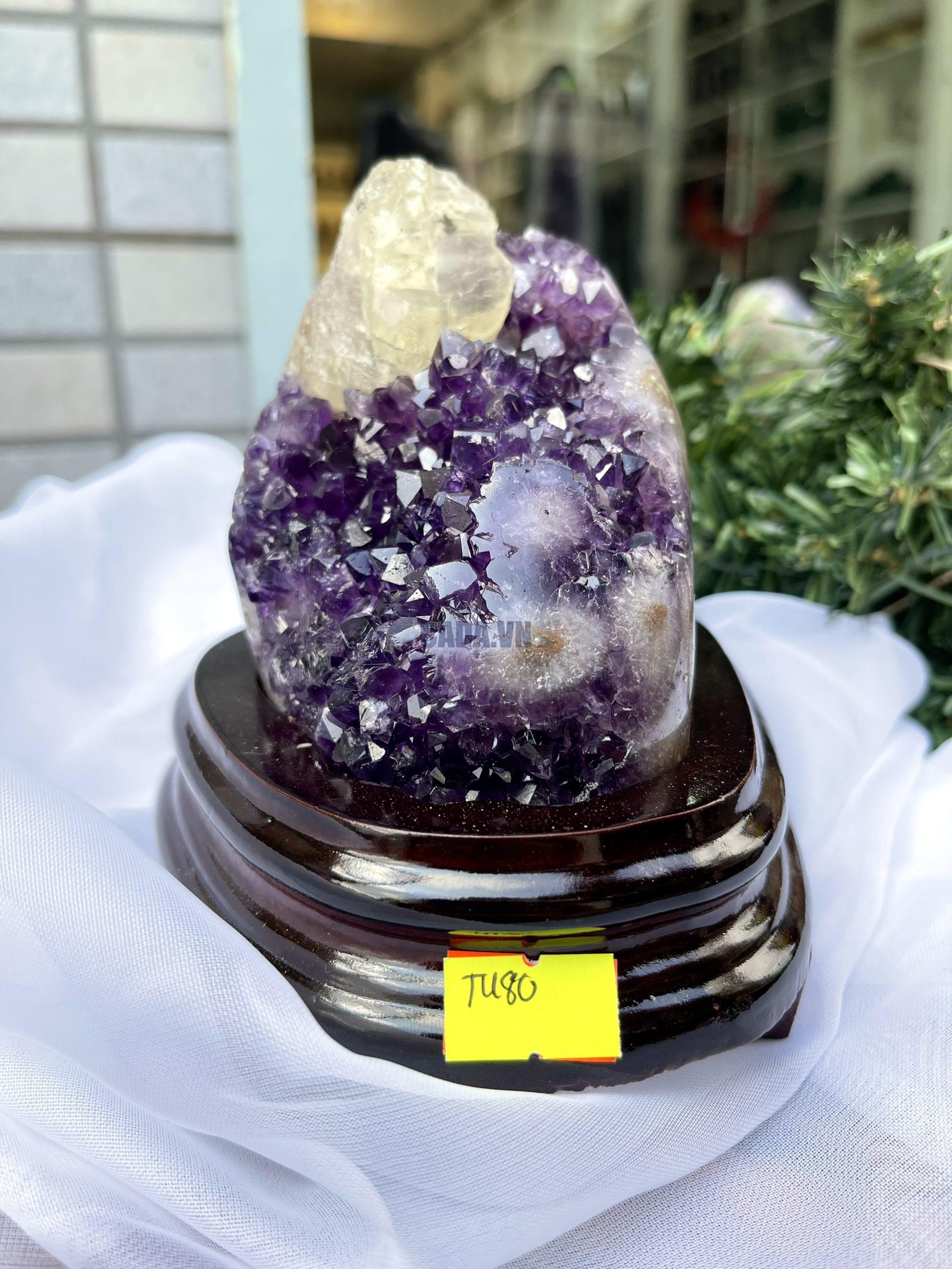 HỐC THẠCH ANH TÍM NHỎ – SMALL AMETHYST GEODE TU80