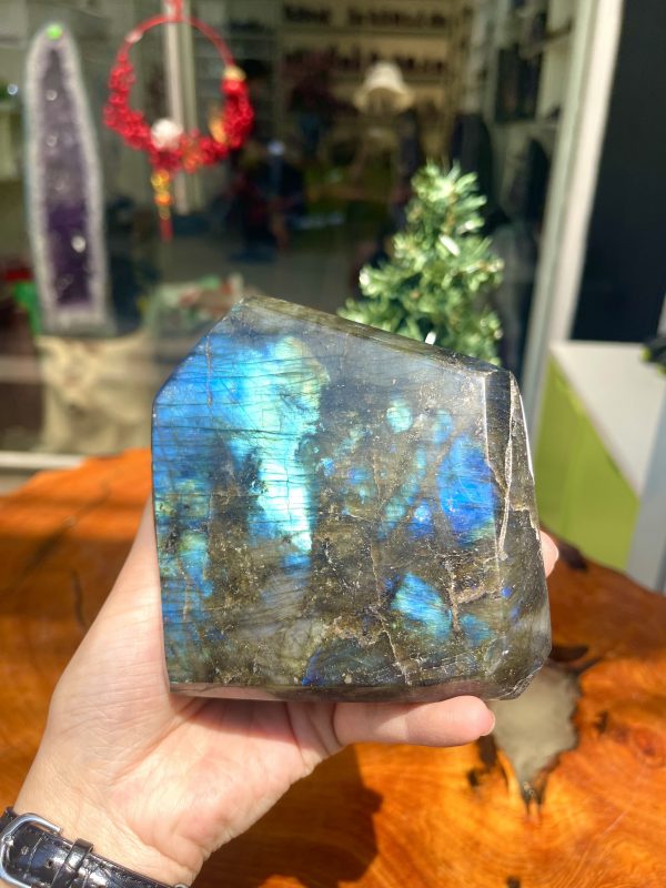 ĐÁ XÀ CỪ Labradorite – KT 10.5x9.5 cm, KL 1.02kg (XC120)