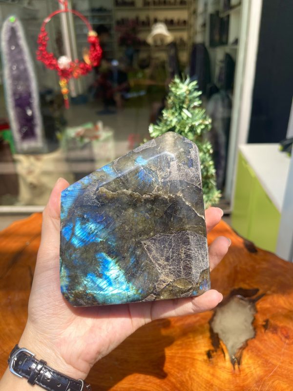 ĐÁ XÀ CỪ Labradorite – KT 10.5x9.5 cm, KL 1.02kg (XC120)
