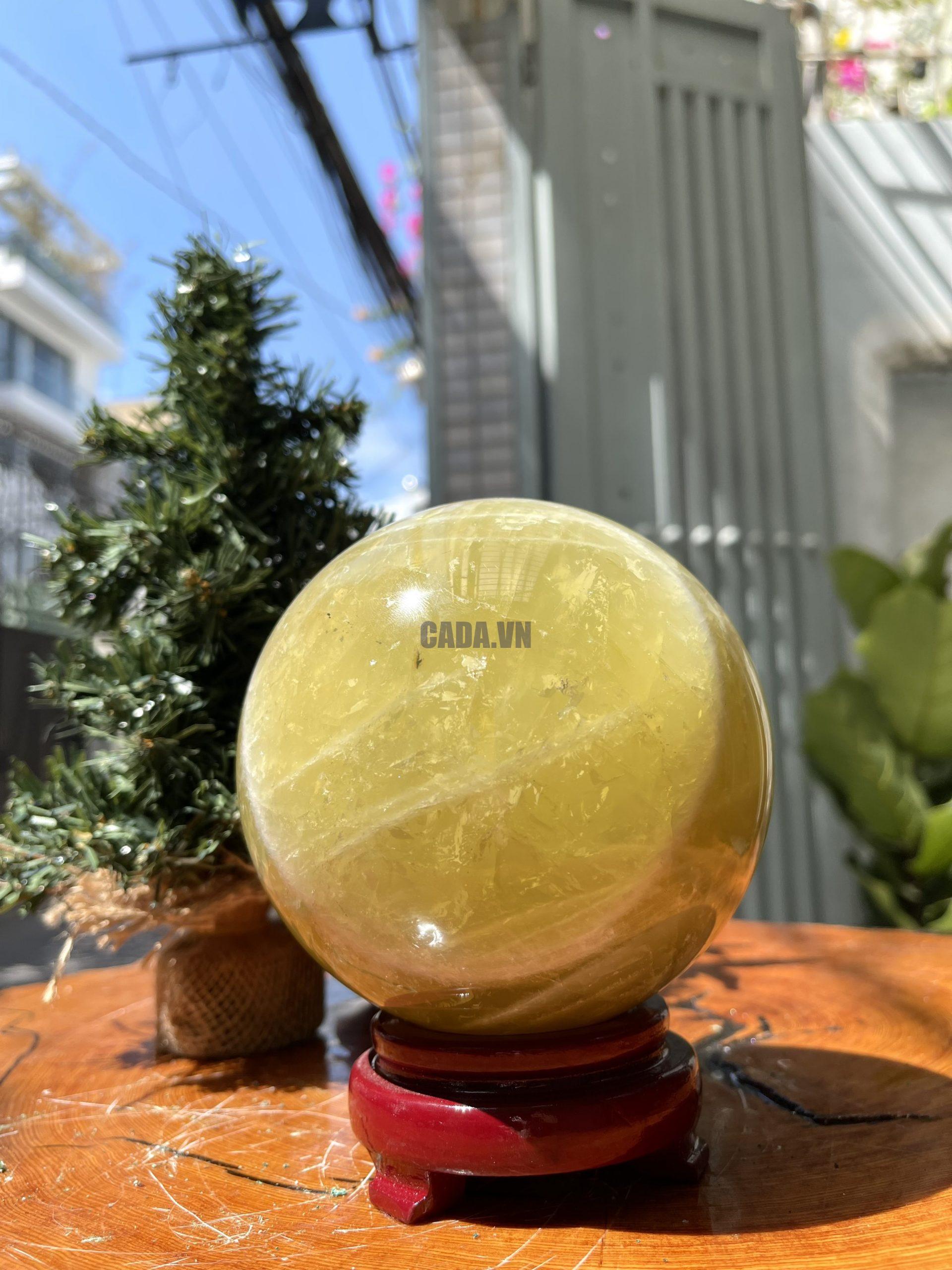 Bi cầu Thạch Anh Vàng – Citrine Sphere (BV49)