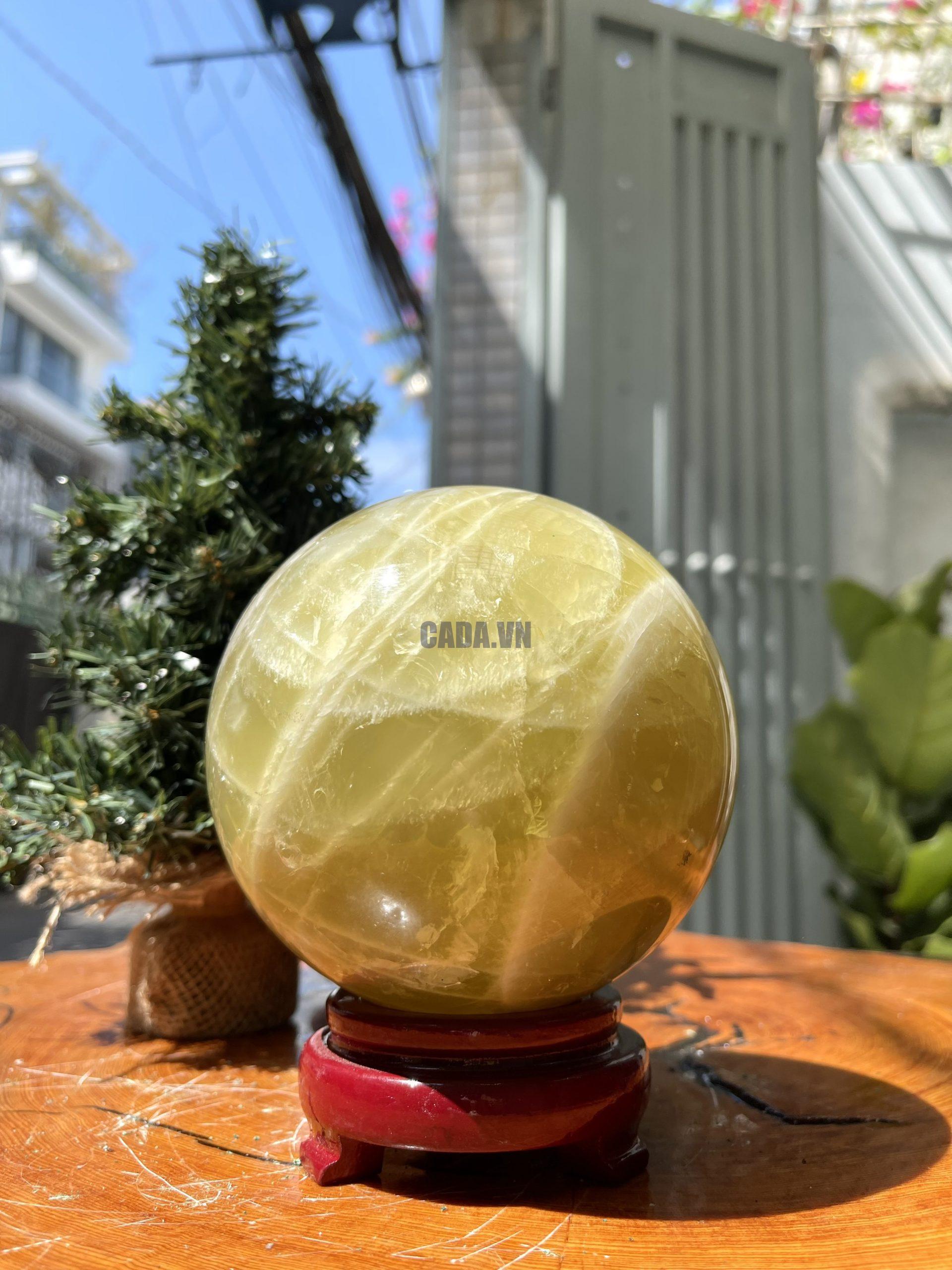 Bi cầu Thạch Anh Vàng – Citrine Sphere (BV49)