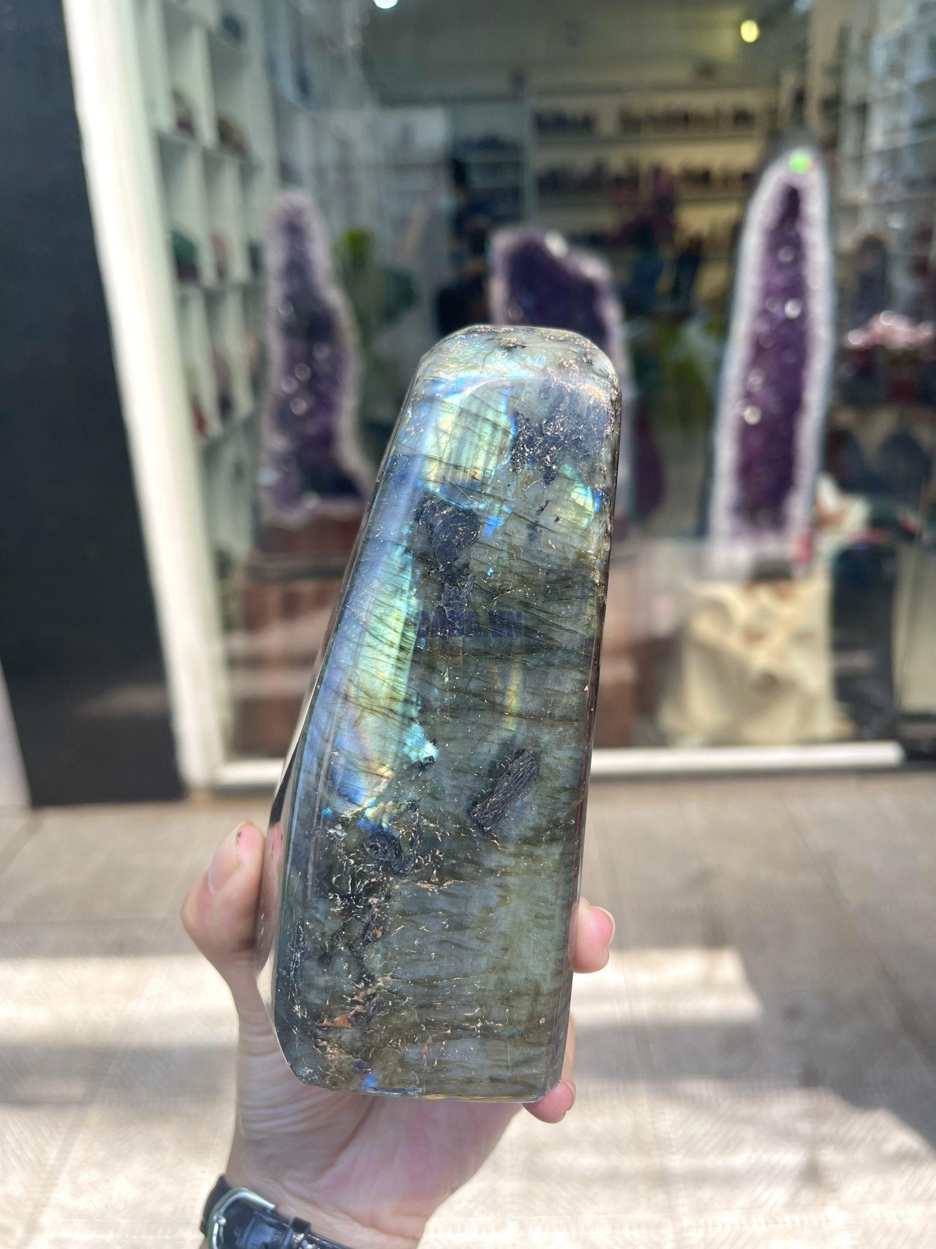 ĐÁ XÀ CỪ Labradorite – KT 14,5*9 cm, KL 1,282 kg (XC130)