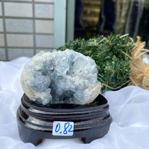 ĐÁ TINH THỂ CELESTINE, KL: 0.82 KG, KT: 10.5×9.2 CM (CLT19)