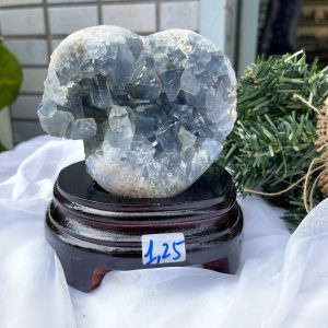 ĐÁ TINH THỂ CELESTINE, KL: 1.25 KG, KT: 15×11.2 CM (CLT20)