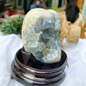 ĐÁ TINH THỂ CELESTINE, KL: 1.25 KG, KT: 15×11.2 CM (CLT20)