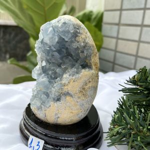 ĐÁ TINH THỂ CELESTINE, KL: 1.3 KG, KT: 16.3×9.5 CM (CLT21)