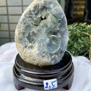 ĐÁ TINH THỂ CELESTINE, KL: 2.5 KG, KT: 17×10 CM (CLT22)