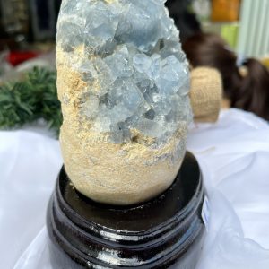 ĐÁ TINH THỂ CELESTINE, KL: 1.9 KG, KT: 14.5×10.3 CM (CLT23)